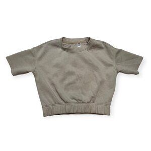 Yogalicious Girls Scuba Lanston Crew Neck Top in Tan